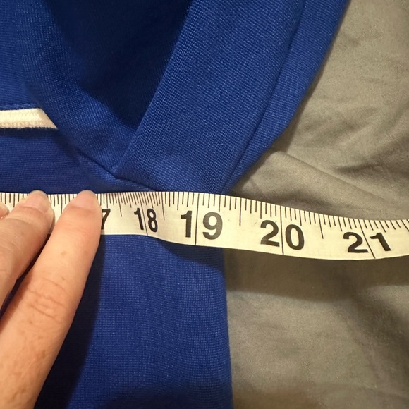 Sara Campbell Royal Blue Button Up Knit Blazer Size Medium Nautical Mid-length - Picture 10 of 10